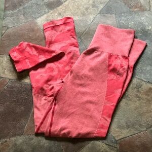 Pink High-Waisted Athletic Leggings